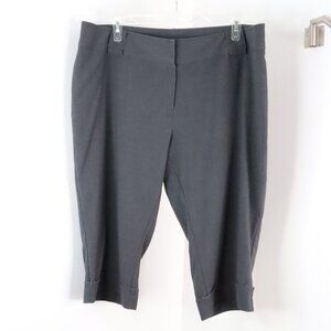 MKM Designs Women's 22 Gray Y2K Cropped Capri Stretch Dress Trouser Pants